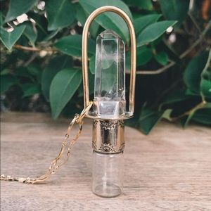 Roadkill Gems Classic Stamped Brass Rollerball Necklace with 30in Chain